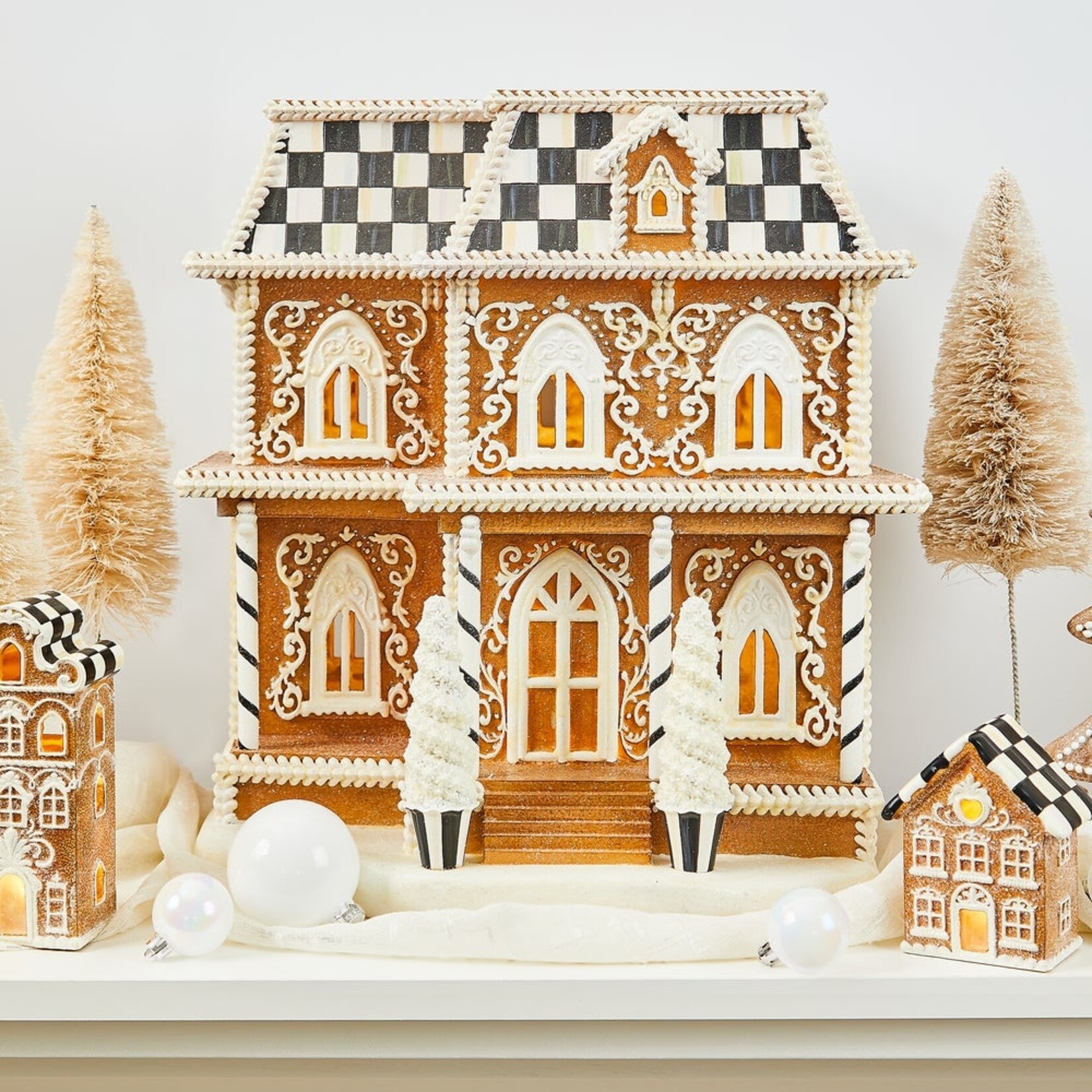 MacKenzie-Childs gingerbread illuminated house