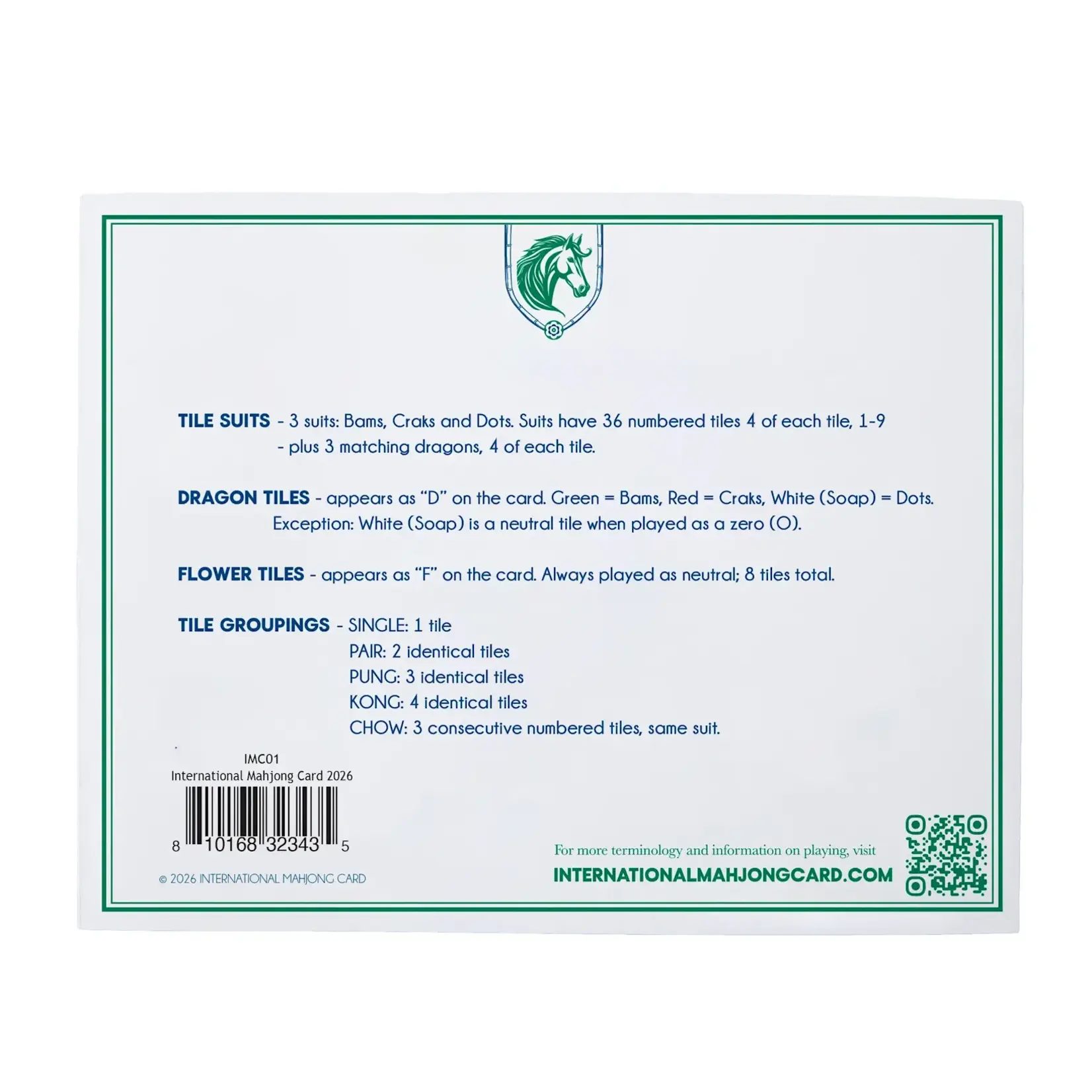 Oh My Mahjong International Mahjong Card