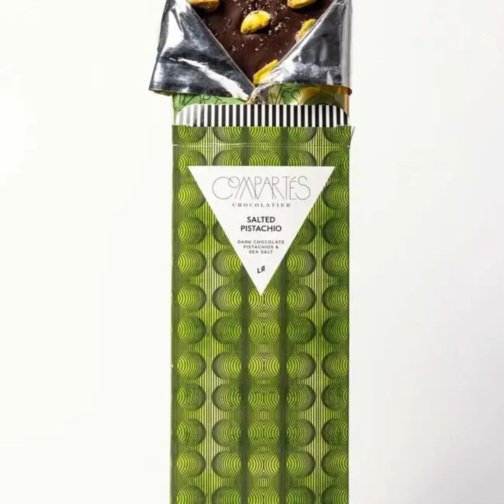 Compartes Chocolate Salted Pistachio Dark Chocolate Bar