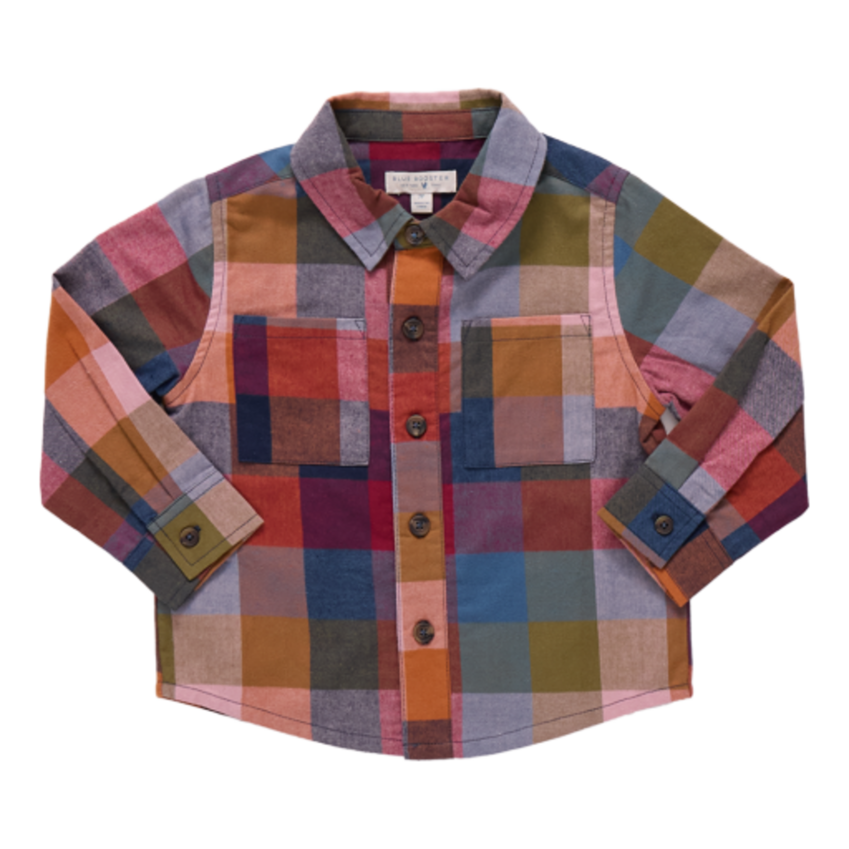 Pink Chicken boys jack shirt - harvest check