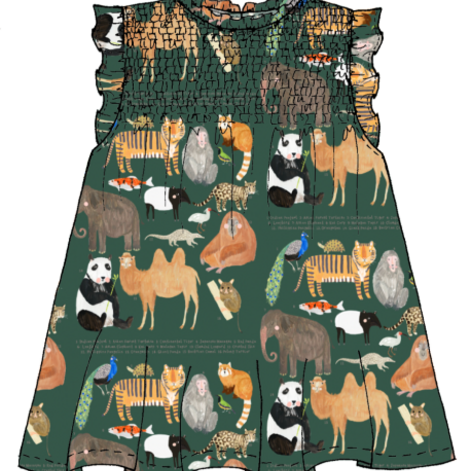 Pink Chicken girls stevie dress - animals of asia