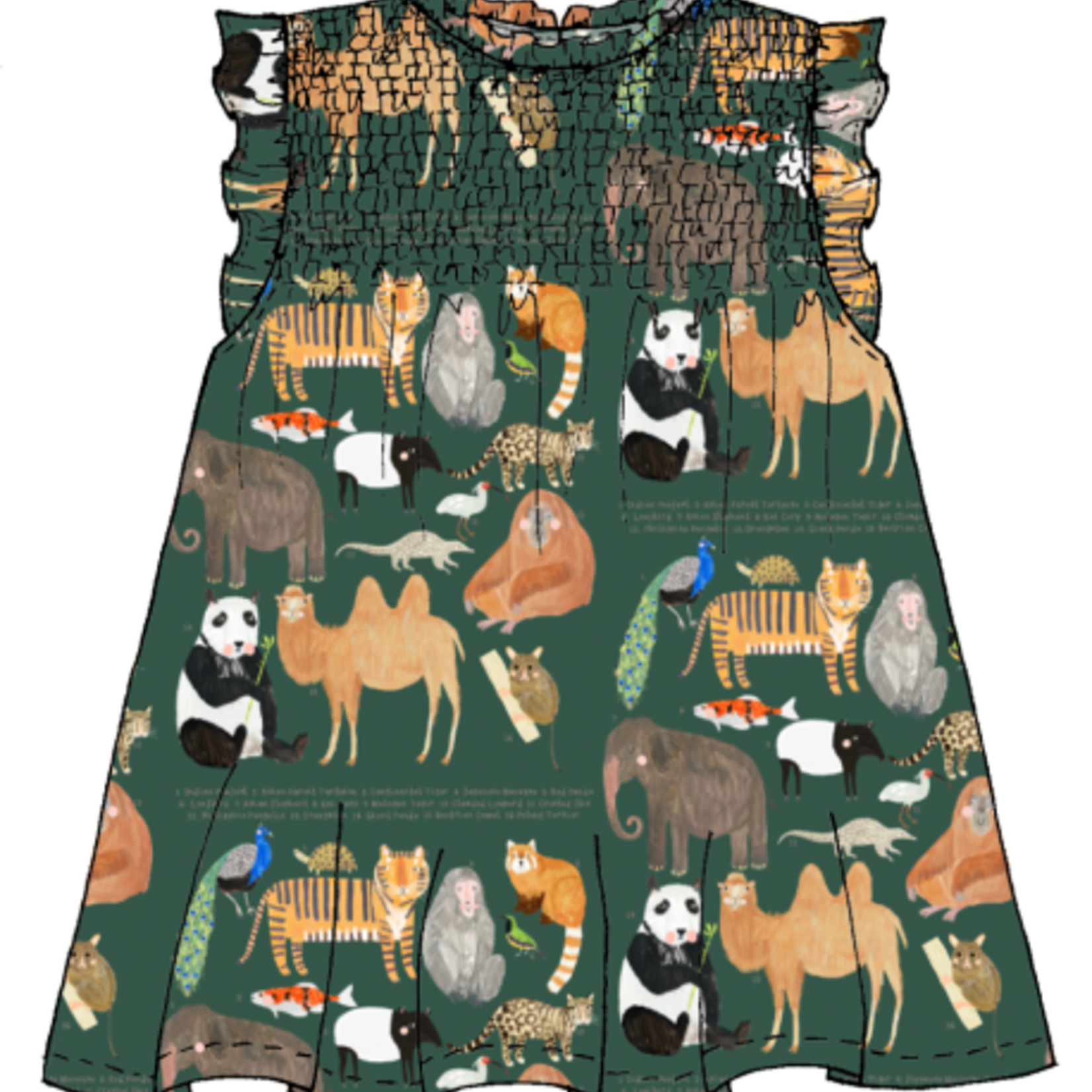 Pink Chicken girls stevie dress - animals of asia