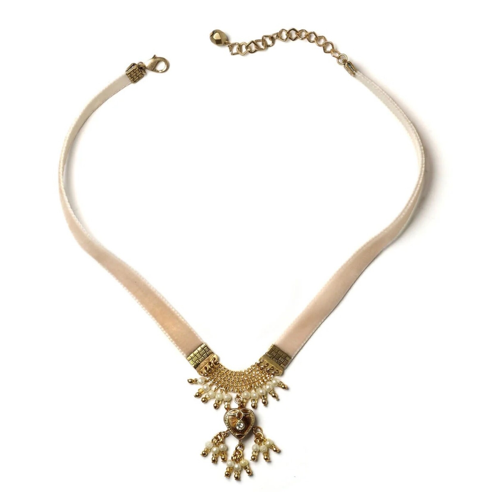 Velvet Heart of Mine Necklace | Pink