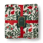 Rifle Paper Company Christmastide Pomegranate Fleece Blanket