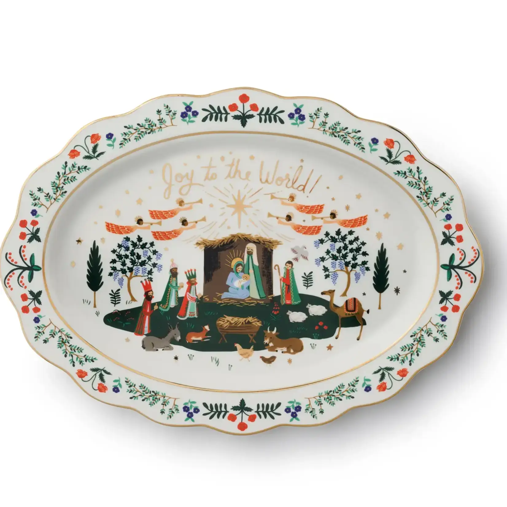 Rifle Paper Company Nativity Porcelain Serving Platter
