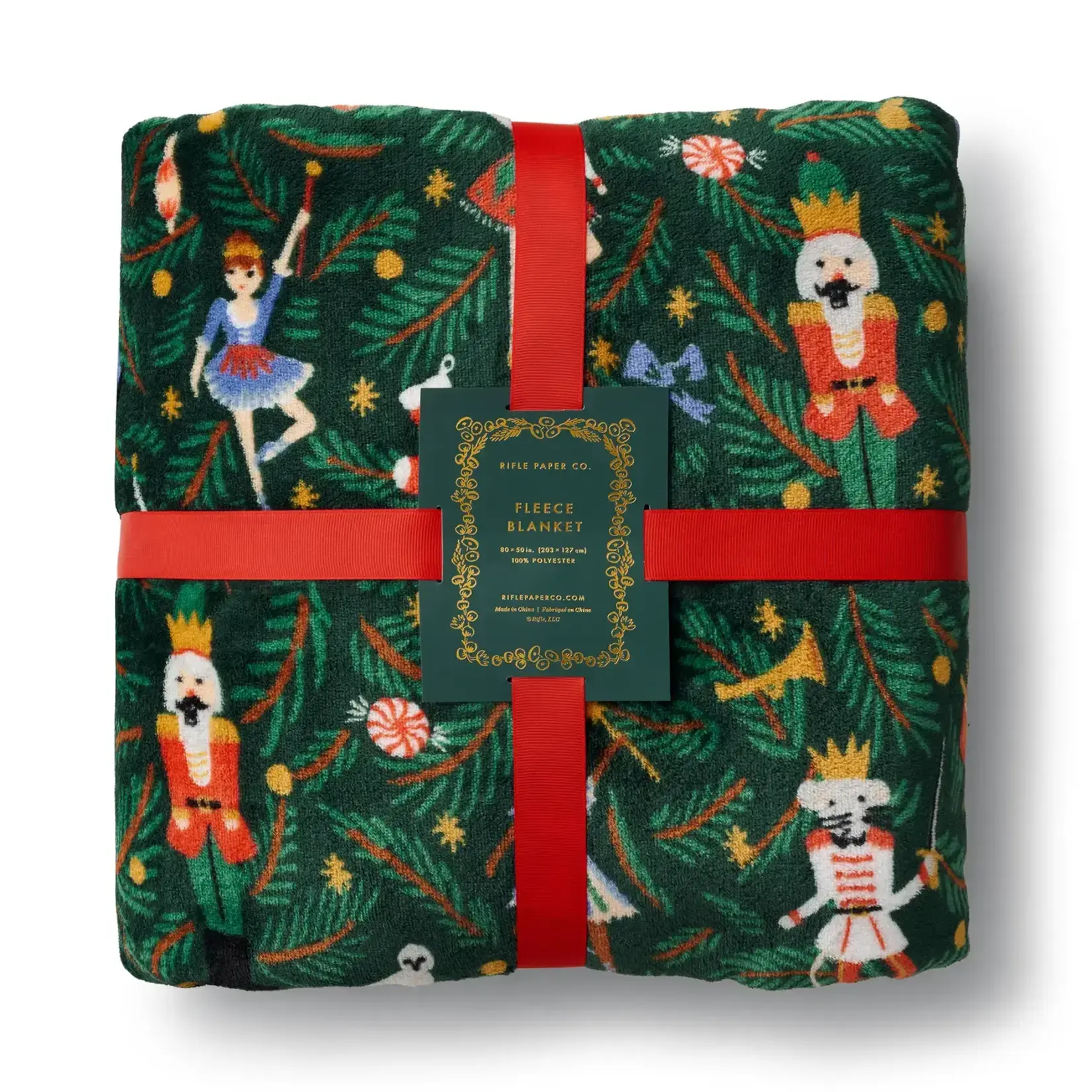 Rifle Paper Company Nutcracker Fleece Blanket