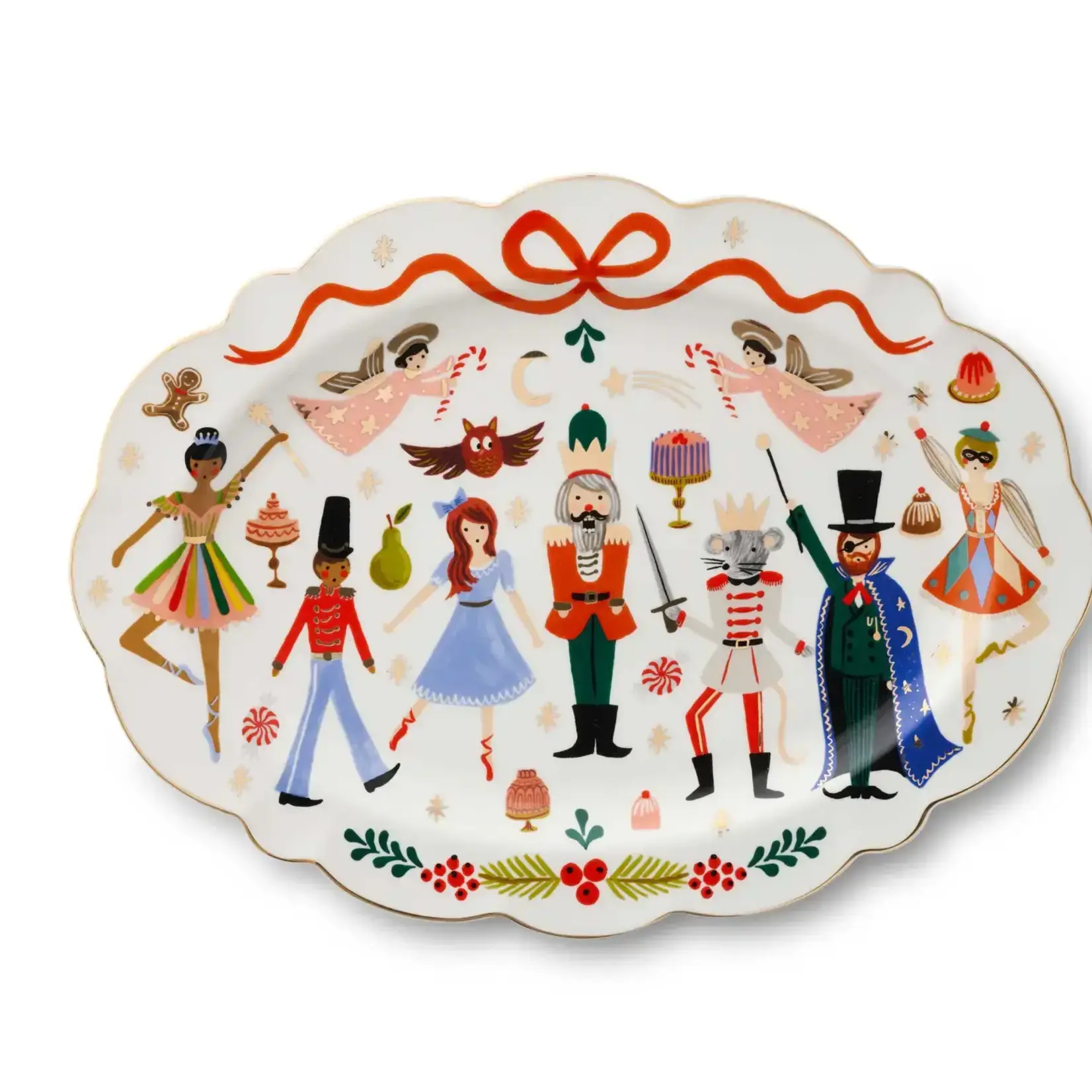 Rifle Paper Company Nutcracker Large Porcelain Serving Platter