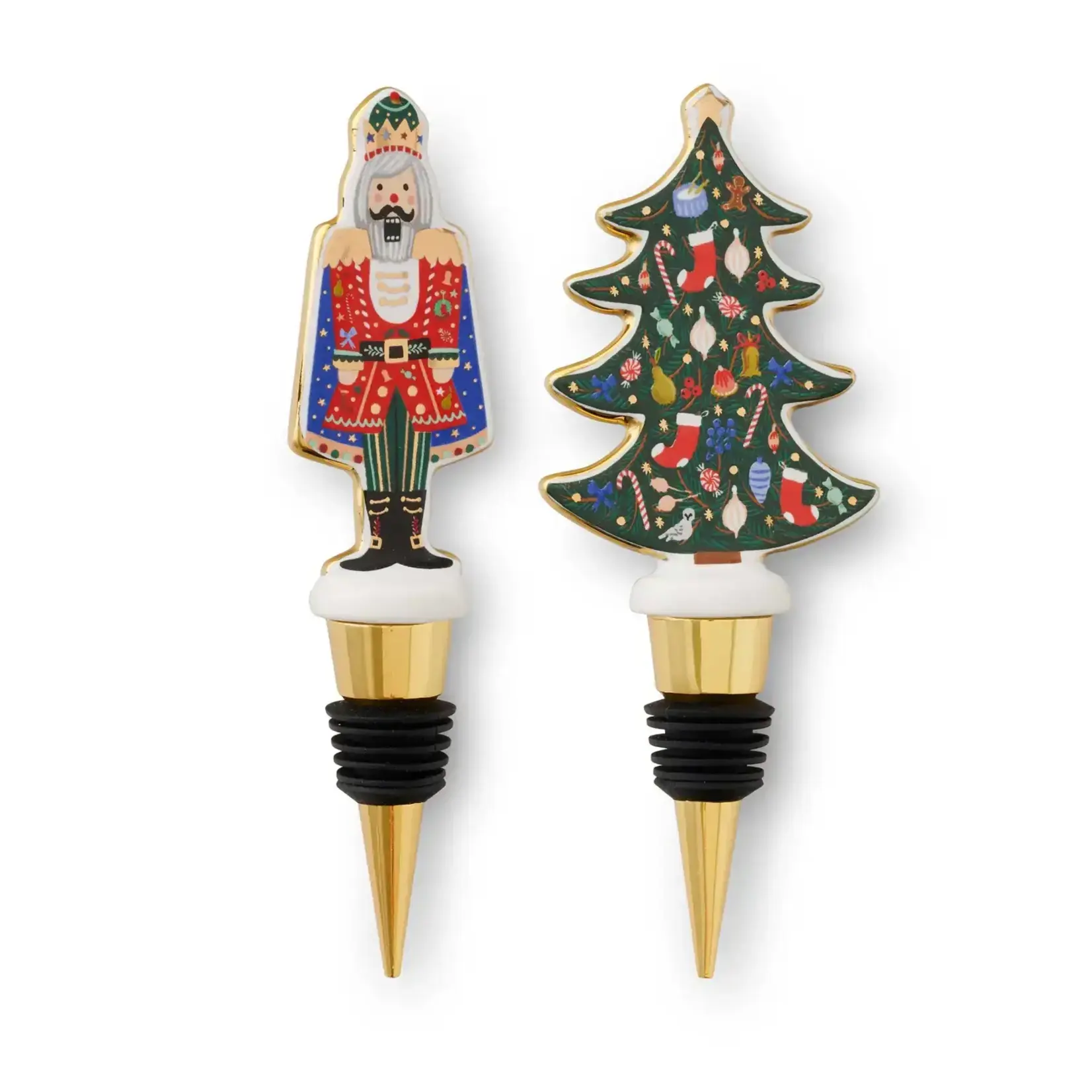 Rifle Paper Company Nutcracker Wine Stopper Set