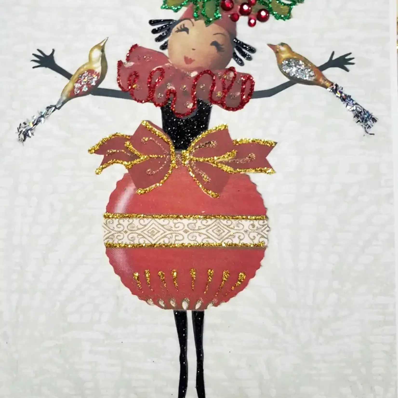 Erica DiPaolo Designs Christmas Cutie Card, Holiday Doll Card, Kid Card
