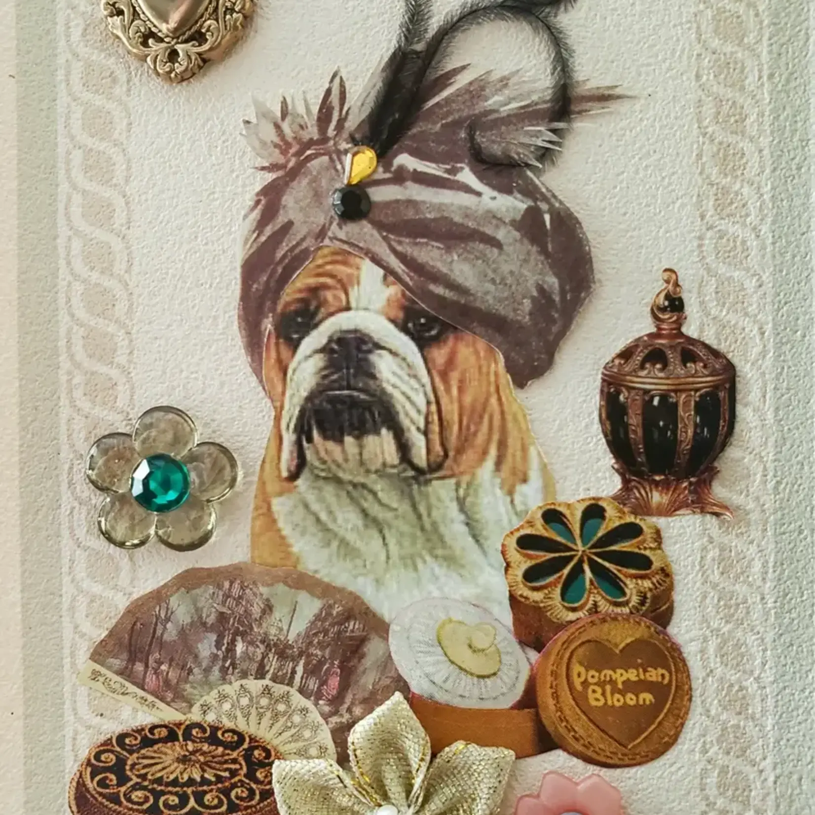 Erica DiPaolo Designs Glamorous Bulldog Card, English Bulldog Card