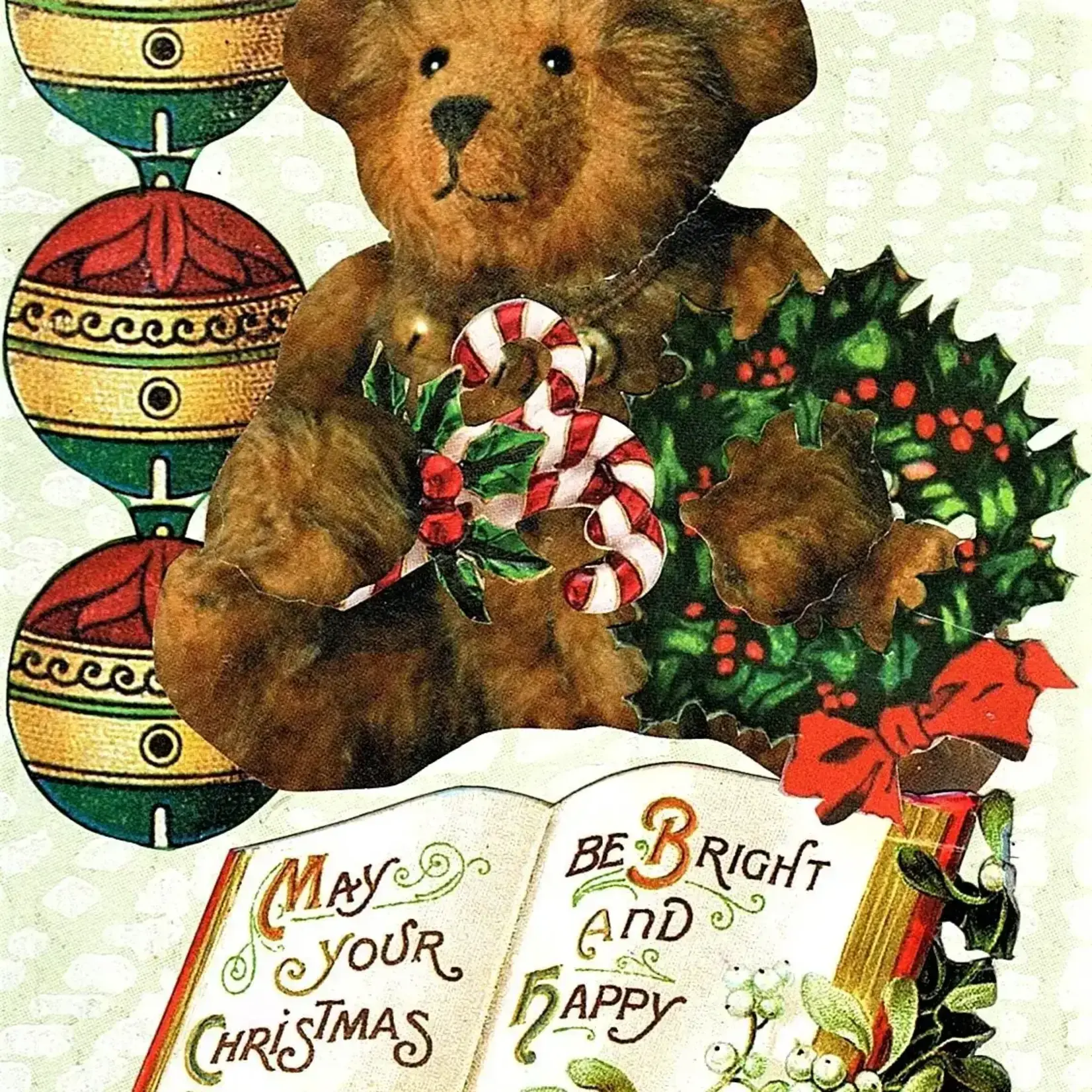 Erica DiPaolo Designs Teddy Bear Christmas Card, Holiday Bear Card, Kid Christmas