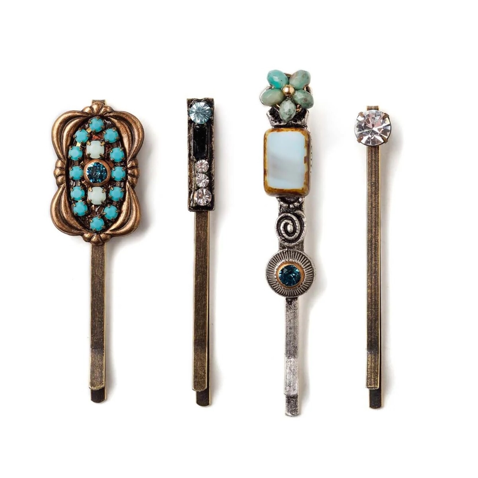 Elements, Jill Schwartz Bits Of Blue Hairpin Set