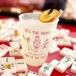 Peace Love Mahjong Mahjical Nutcrackers Holiday Mahjong Frosted Stadium Cups