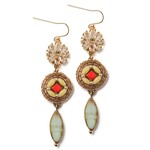 Sparkling Hibiscus Earrings