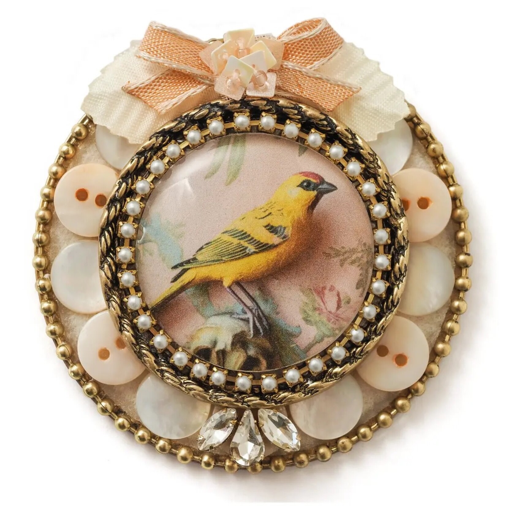 Little Bird Button Brooch