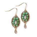 Robin's Nest Faceted Czech Beads Dangle Earrings