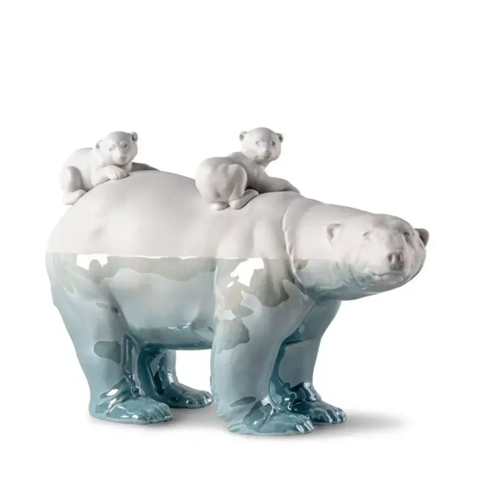 Lladro Mummy bear and babies - Underwater Sculpture