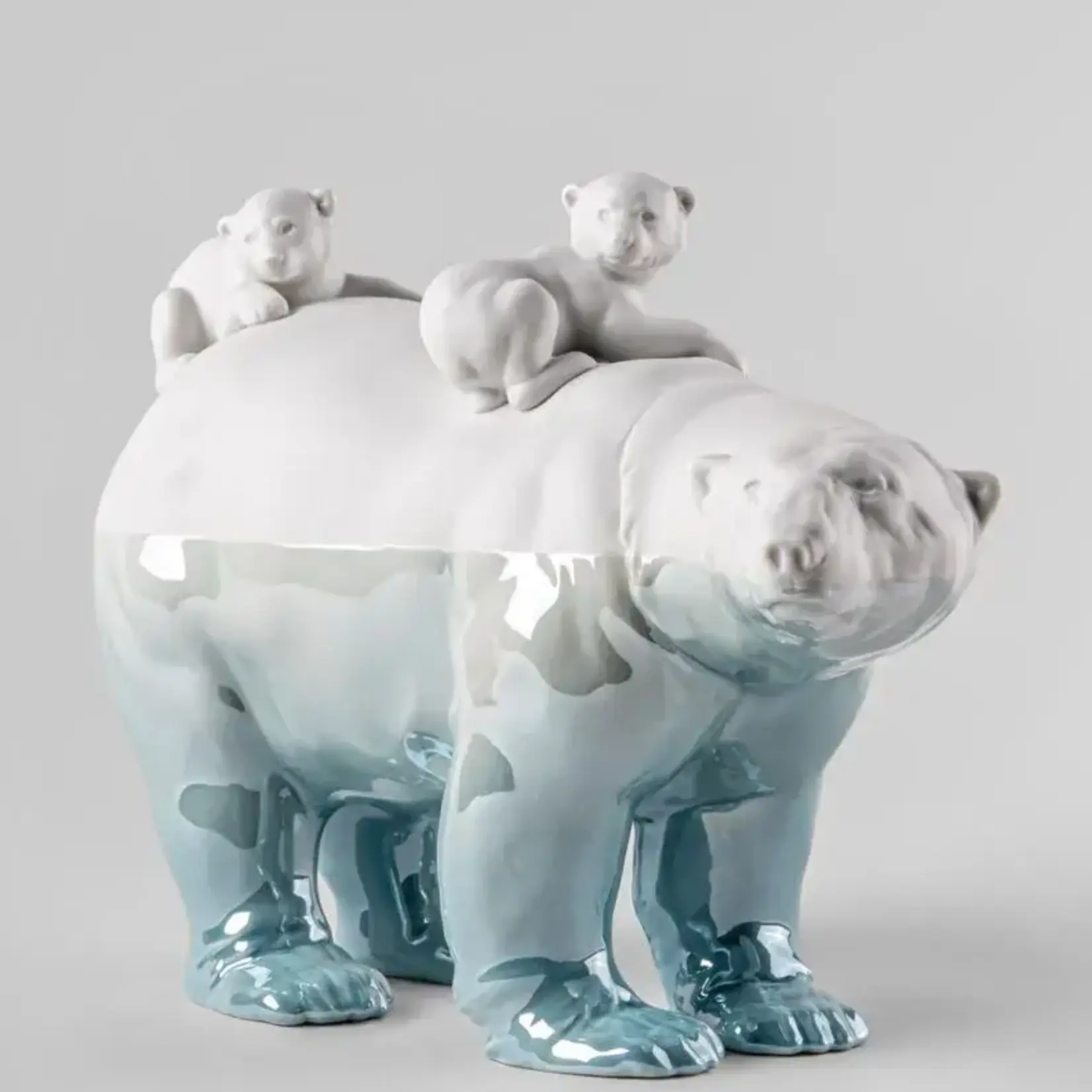Lladro Mummy bear and babies - Underwater Sculpture