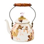 MacKenzie-Childs wild rose white 2 quart tea kettle
