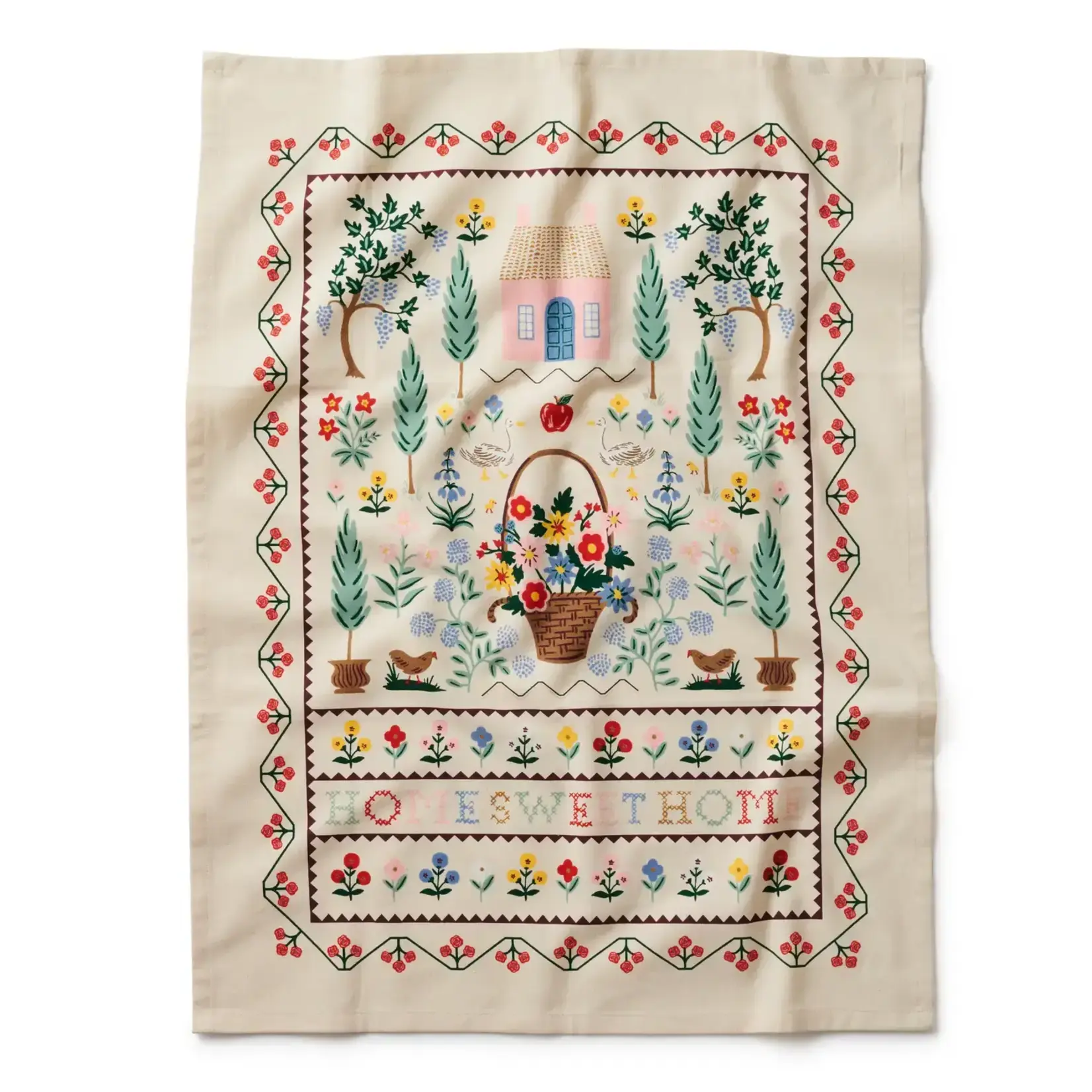 Rifle Paper Company Home Sweet Home Tea Towel