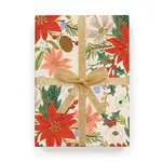 Rifle Paper Company Roll of 3 Poinsettia Wrapping Sheets