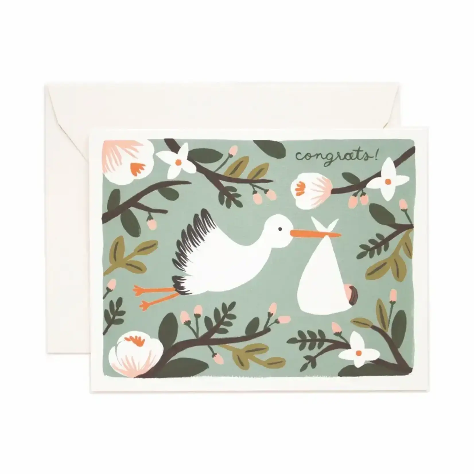 Rifle Paper Company Congrats Stork Card