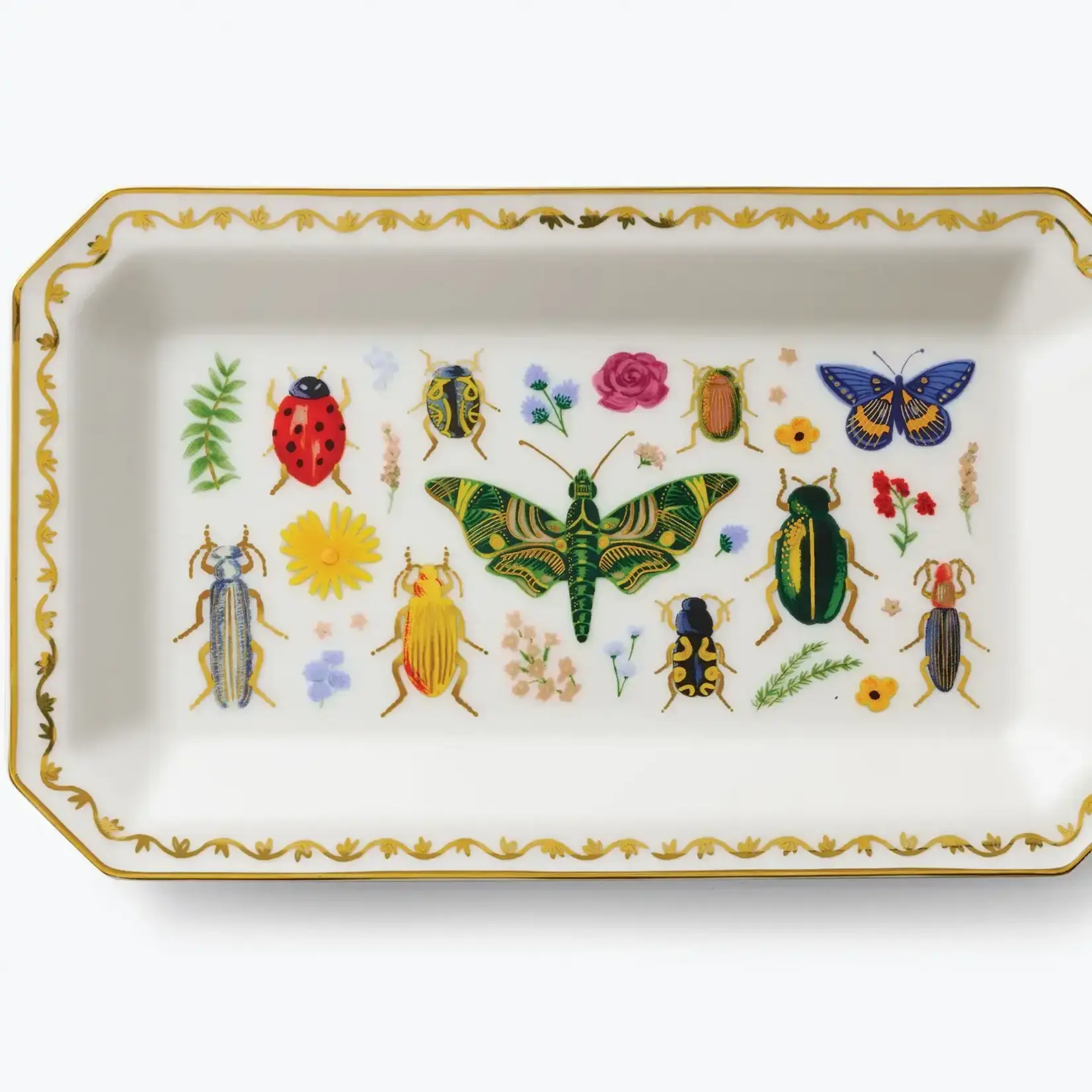 Rifle Paper Company Curio Large Porcelain Catchall Tray