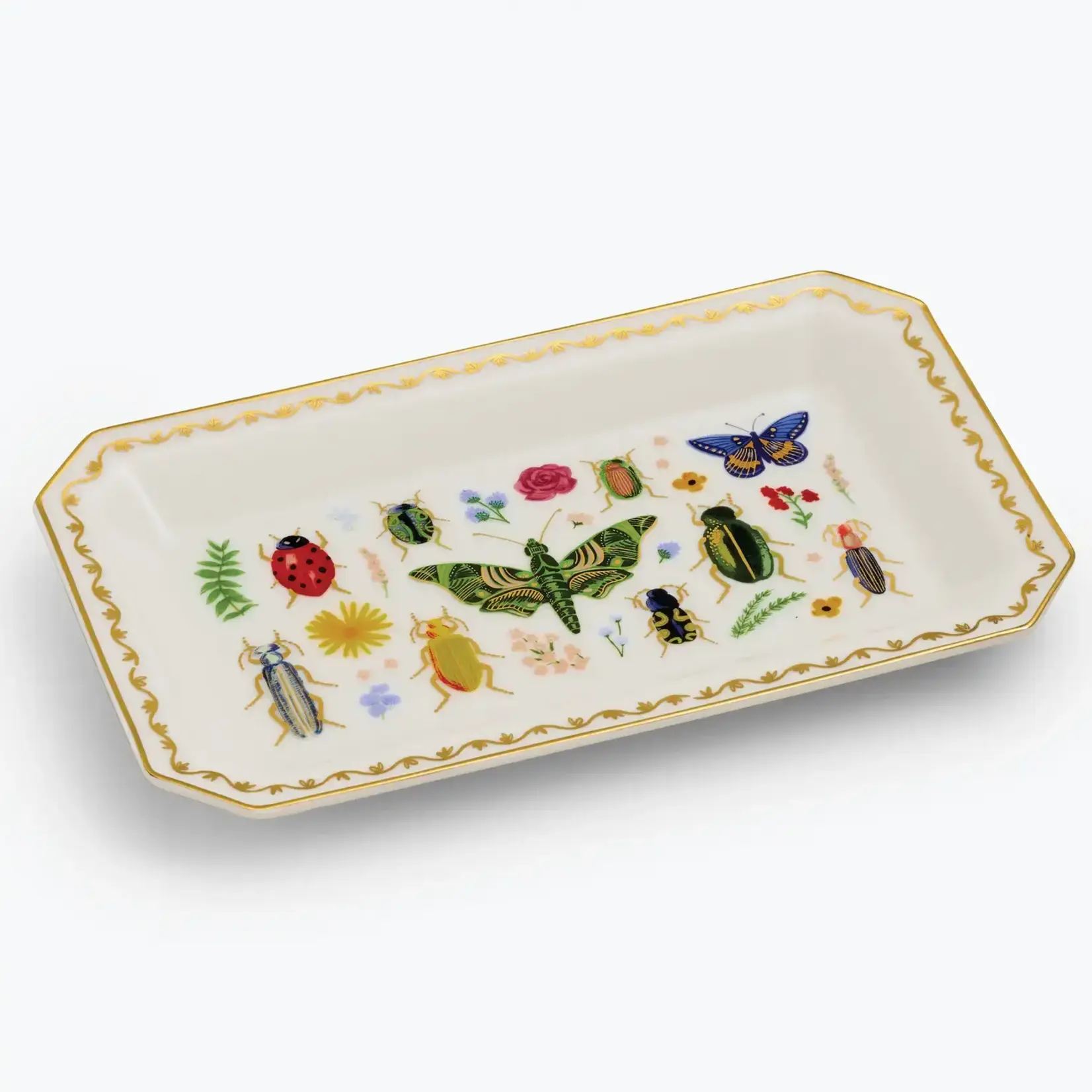 Rifle Paper Company Curio Large Porcelain Catchall Tray