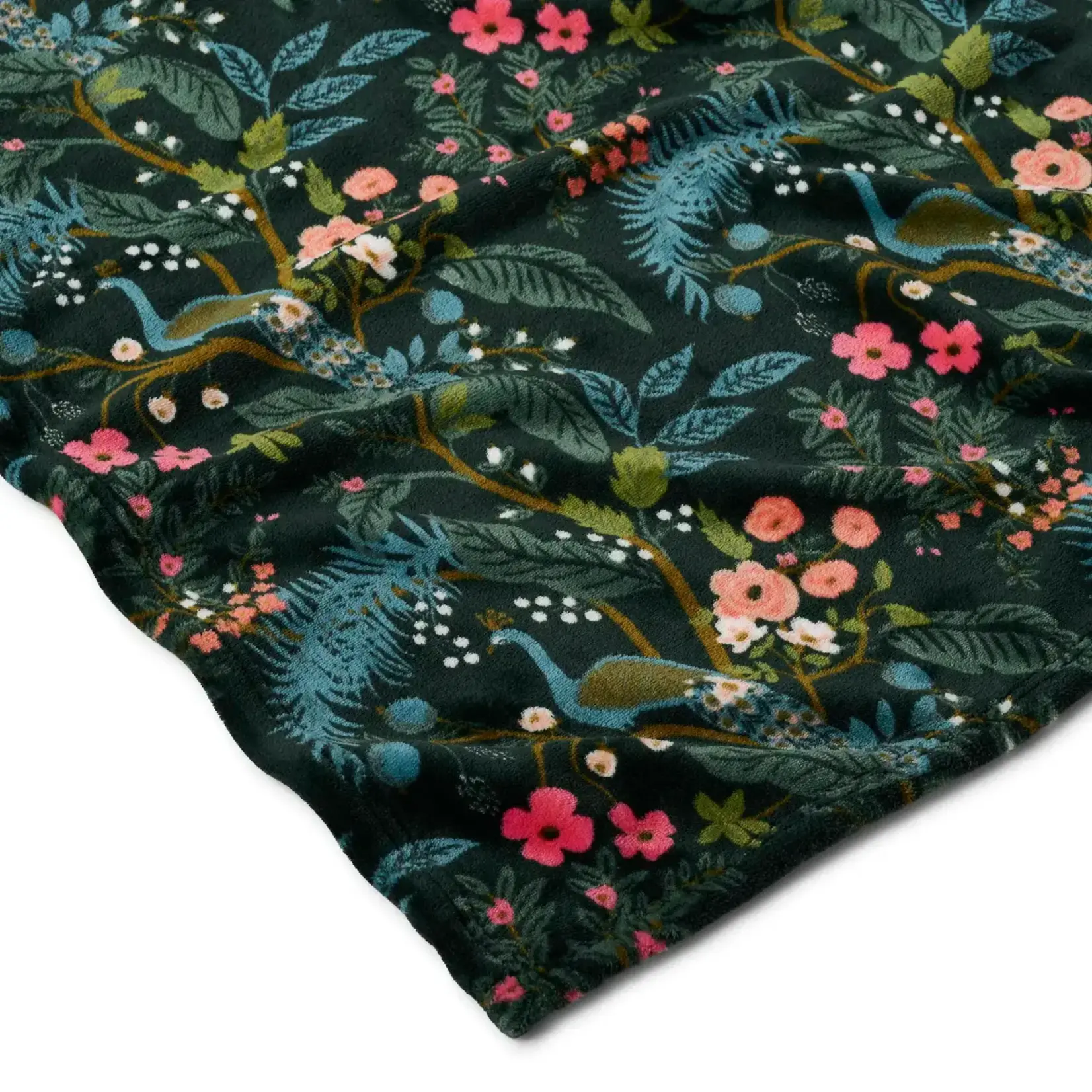Rifle Paper Company Peacock Fleece Blanket