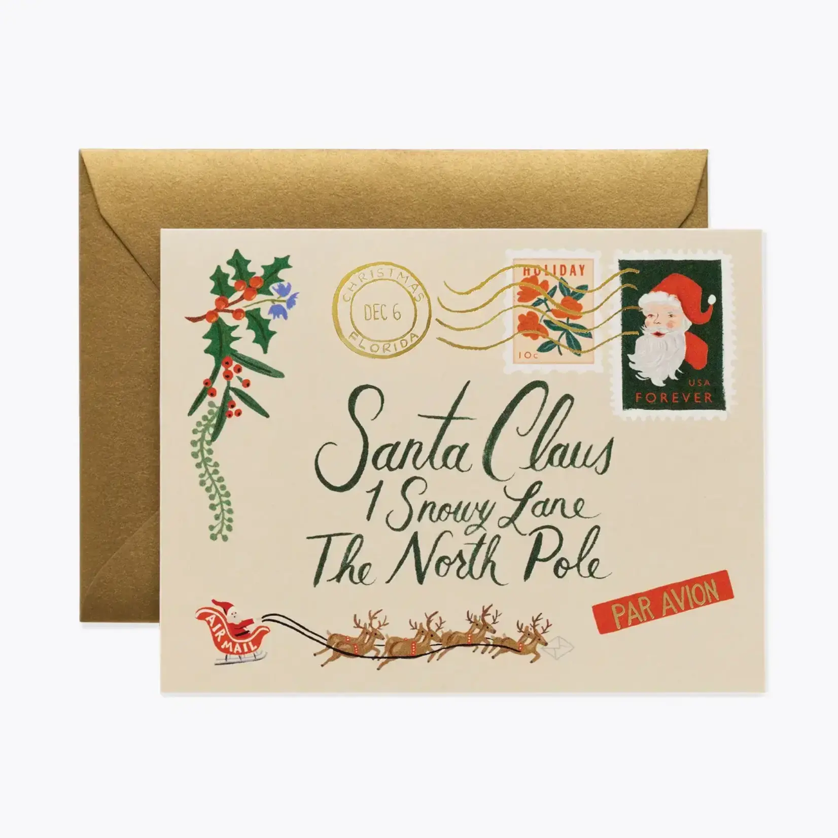Rifle Paper Company Santa Letter Card
