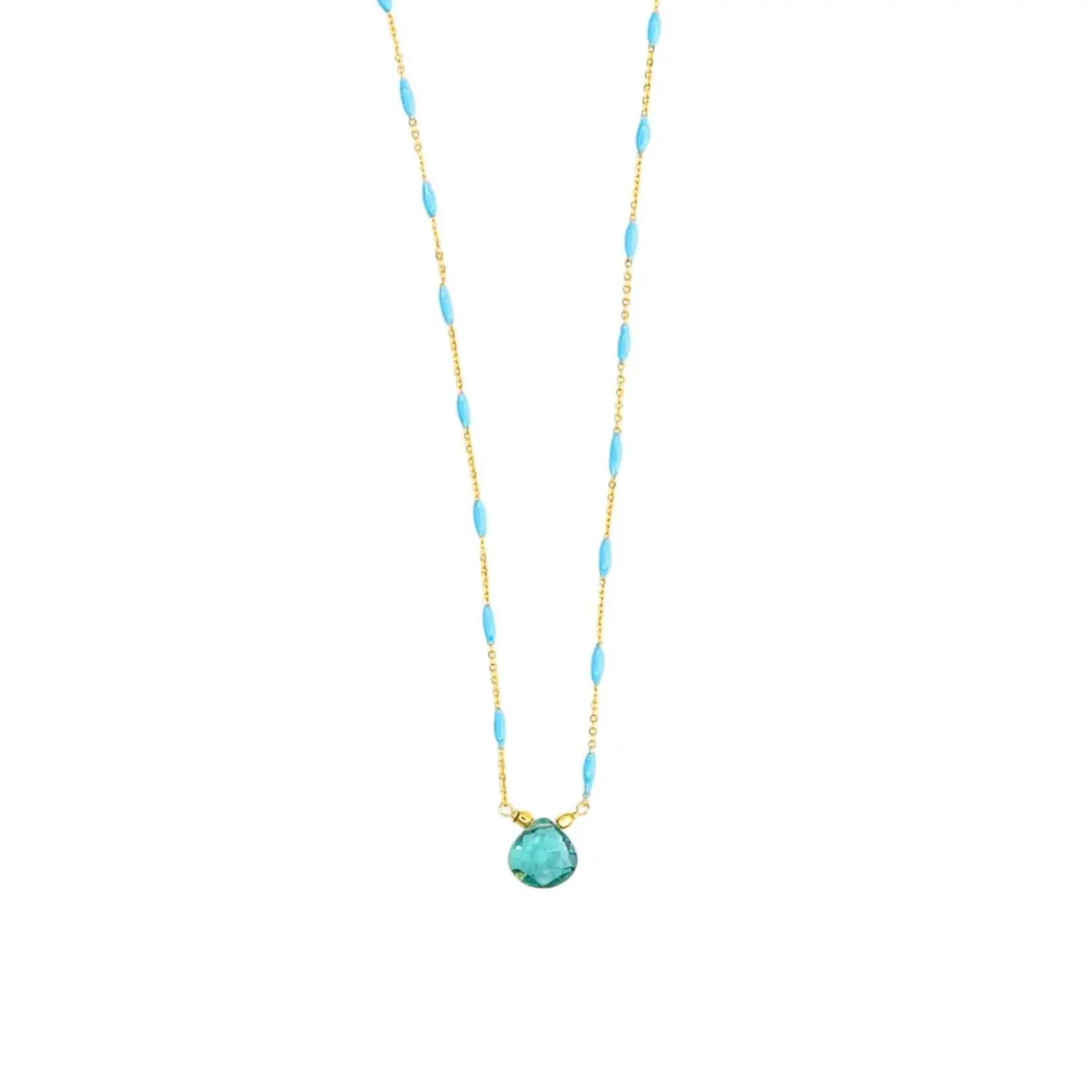 Pebble Layering Necklace in Turquoise
