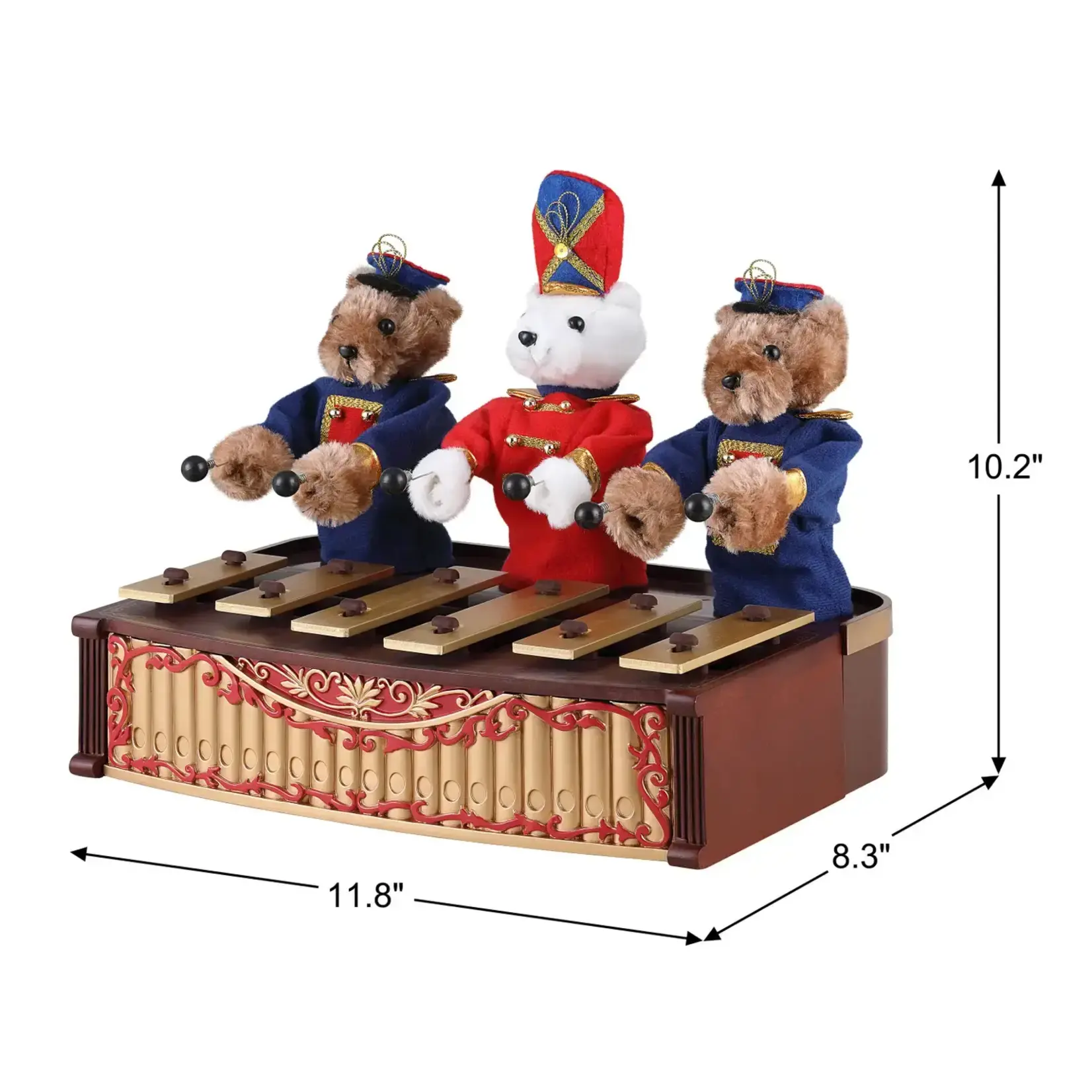 Mr. Christmas 10 in. Animated Bandstand Bears