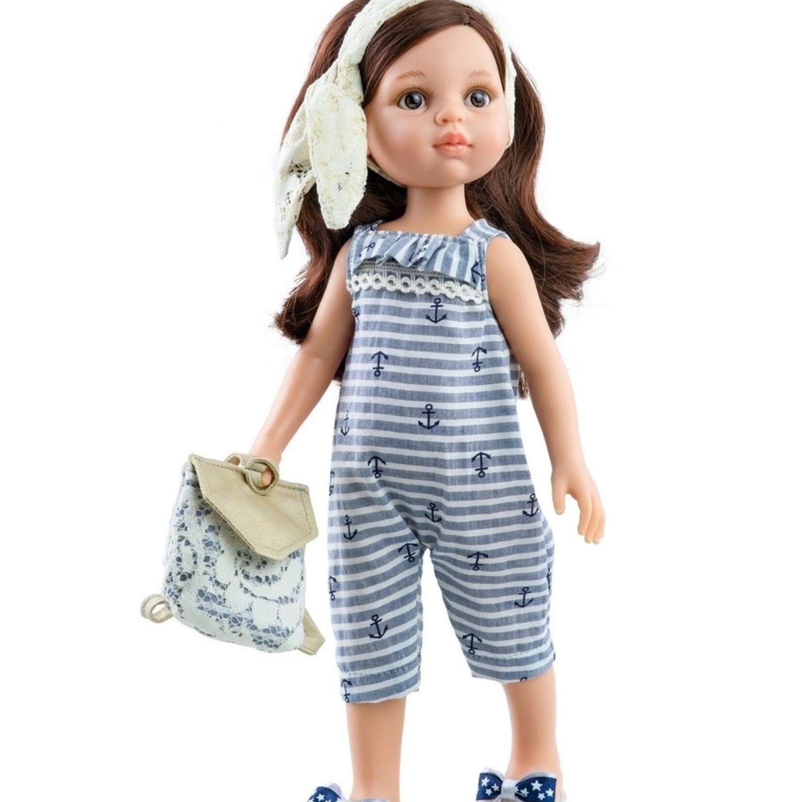 Shine on me Distribution Las Amigas Doll - Carol with Stripped Romper - Paola Reina