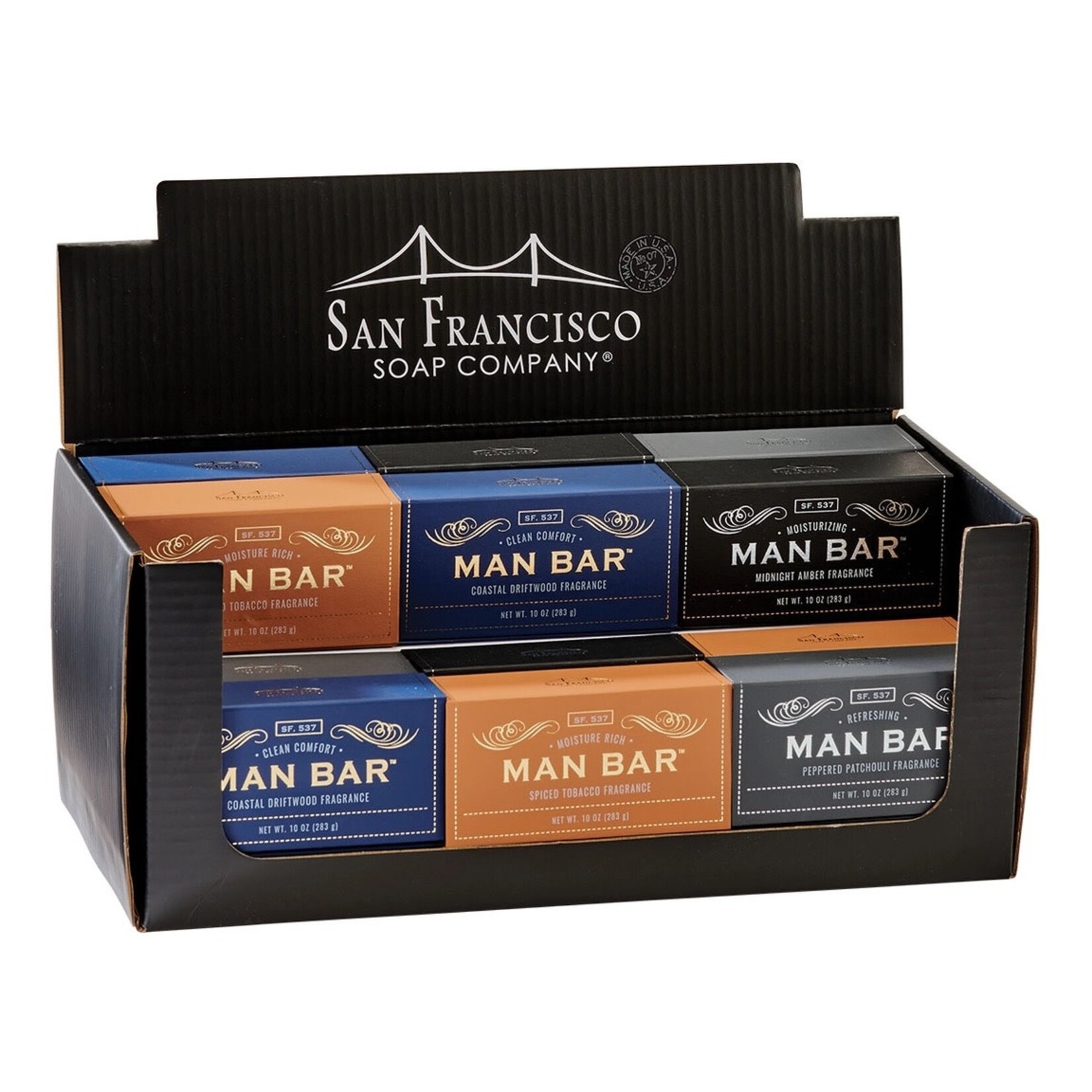 San Francisco Soap / Man Bar Soap 12pc Man Bar Display 2