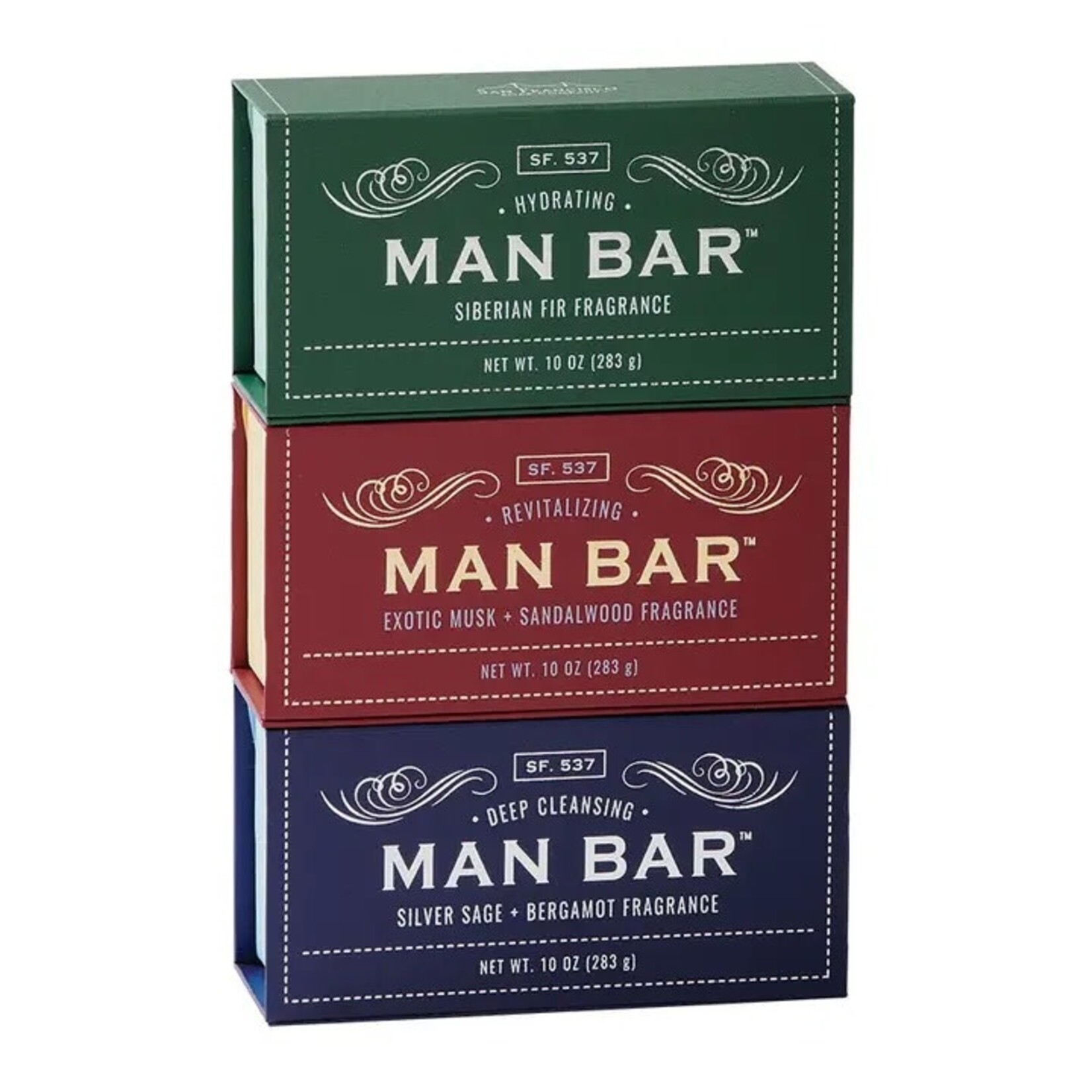 San Francisco Soap / Man Bar Soap Man Bar 3pc Gift Set