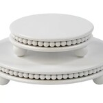 Tripar International Round Wood Beaded Risers - Set of 2