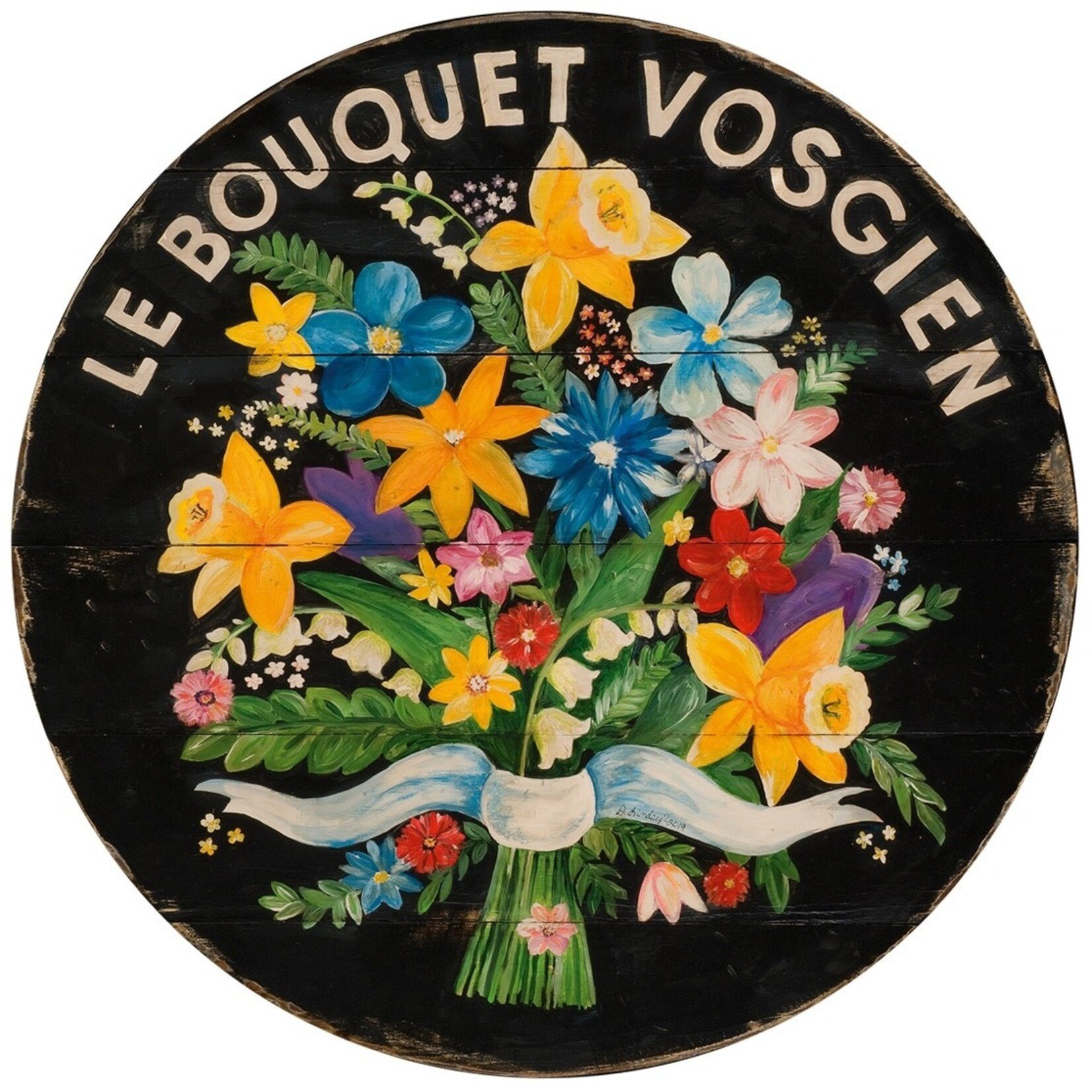 Darrellene Designs, LLC Bouquet of Flower Lazy Susan 15" round