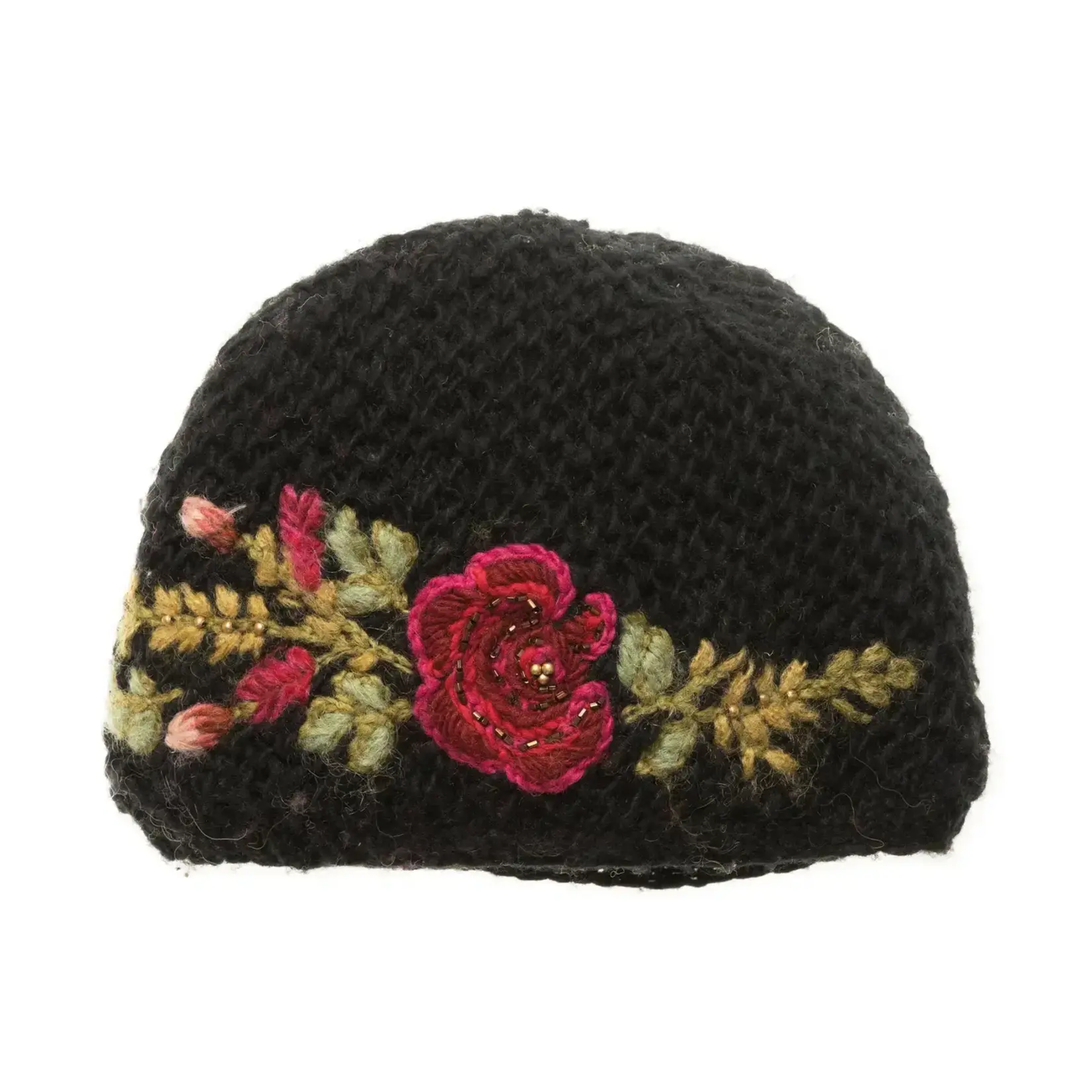 French Knot Black Josephine Cloche