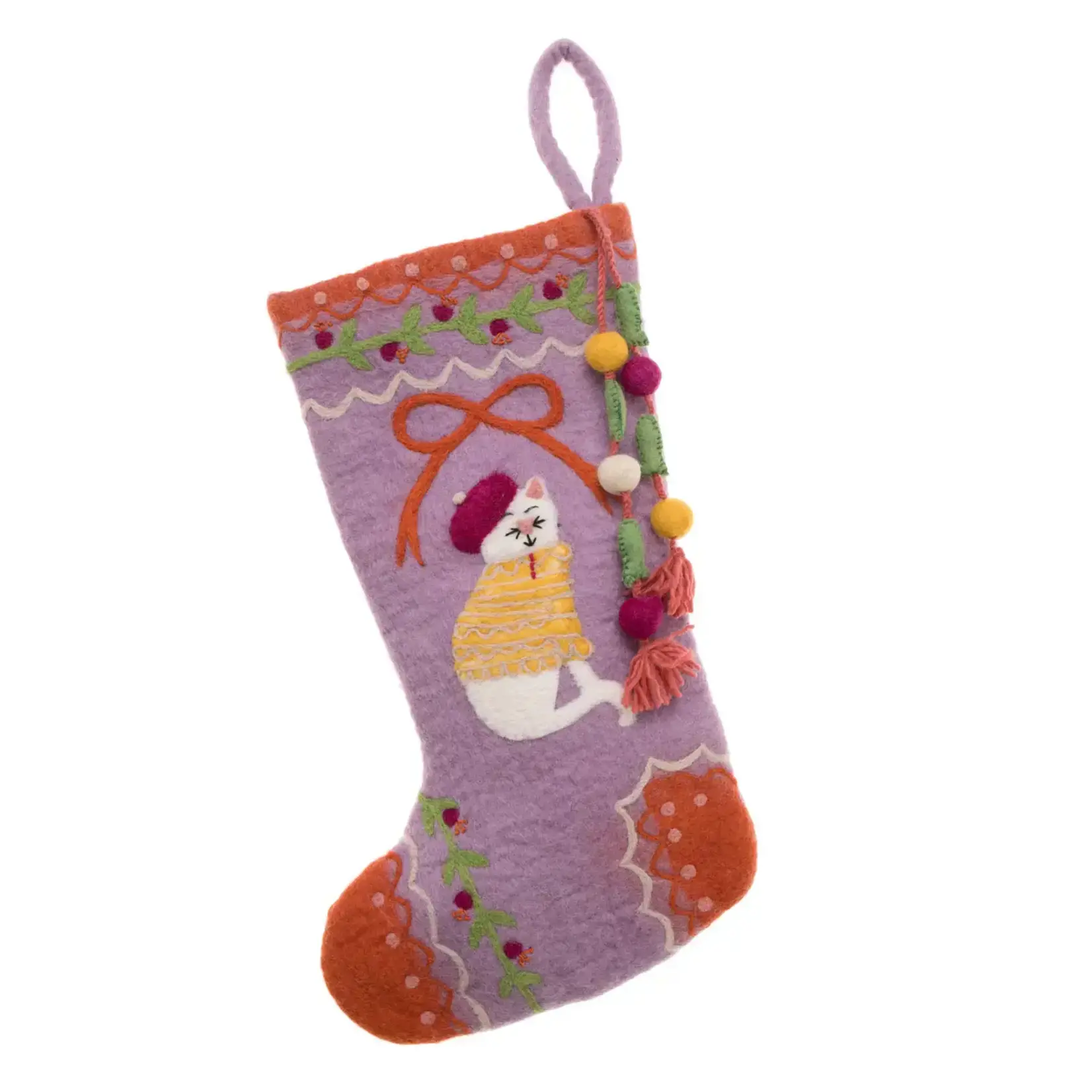 French Knot Cat Stocking