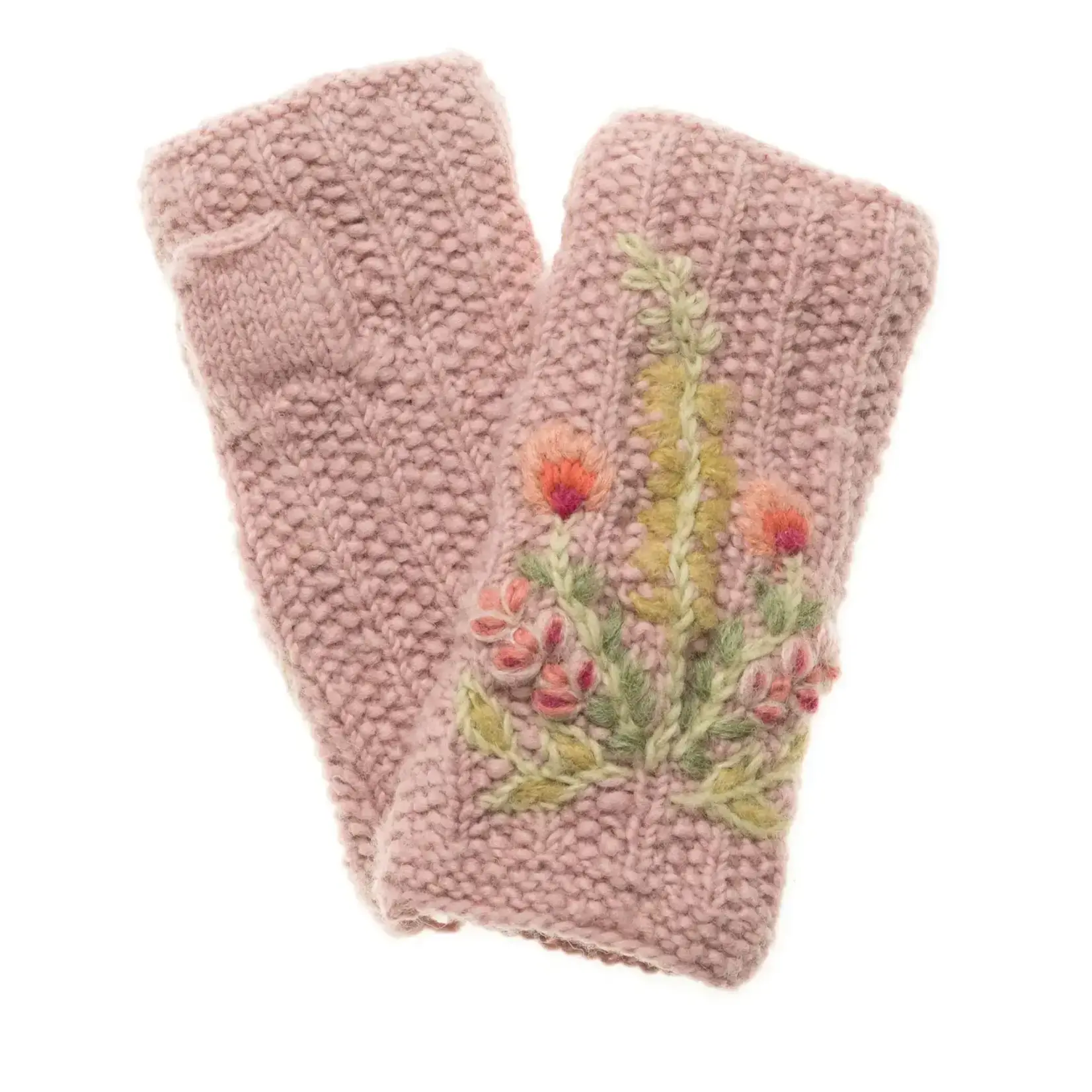French Knot Mauve Meadow Handwarmer