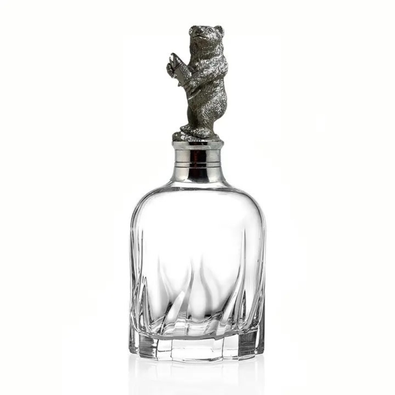 MENAGERIE Bear Lead-Free Crystal Whiskey Decanter