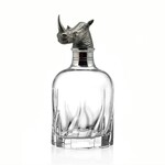 MENAGERIE Crystal Whiskey Decanter - Rhino