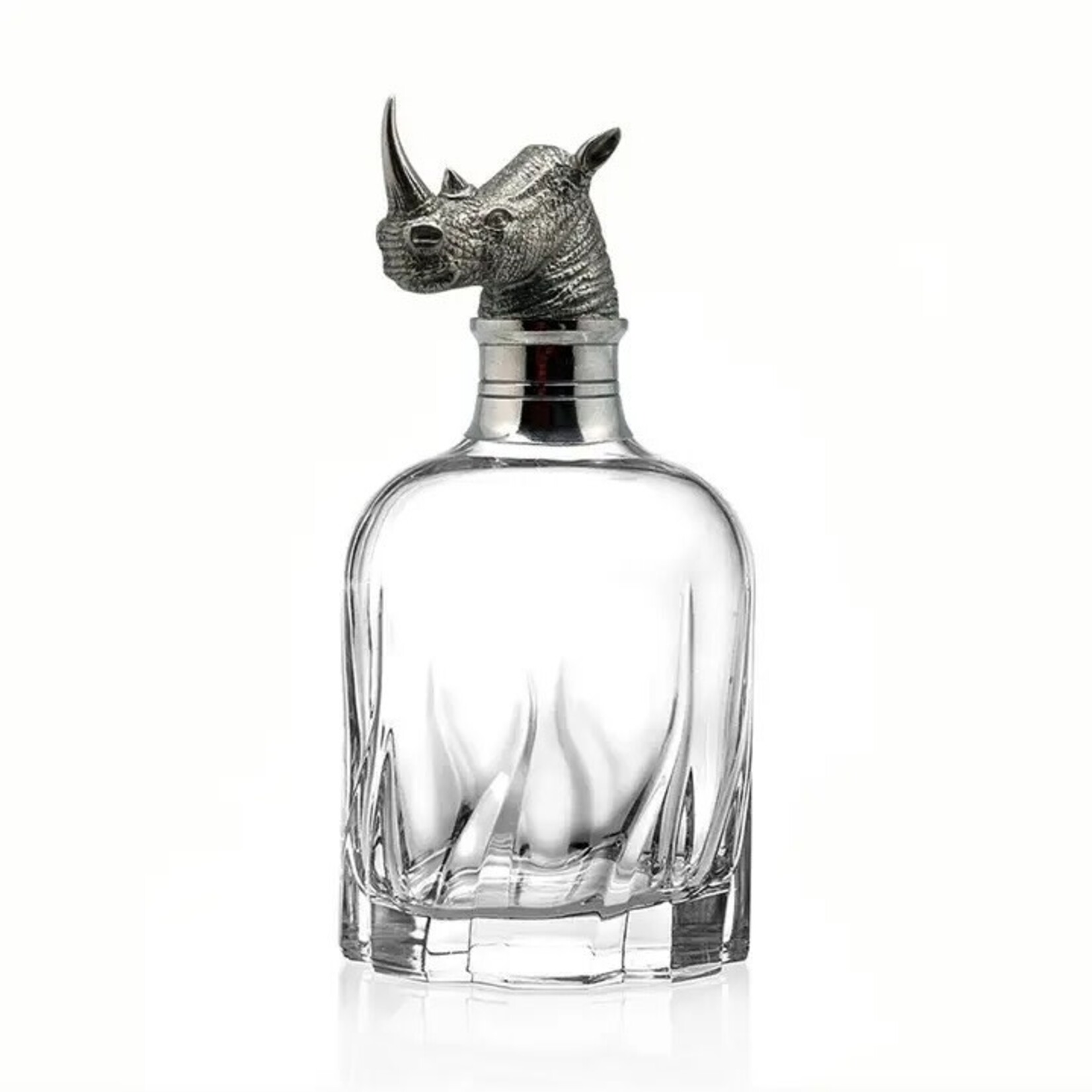 MENAGERIE Crystal Whiskey Decanter - Rhino