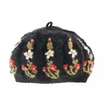 French Knot Black Eleanor Beret