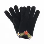 French Knot Black Eleanor Gloves