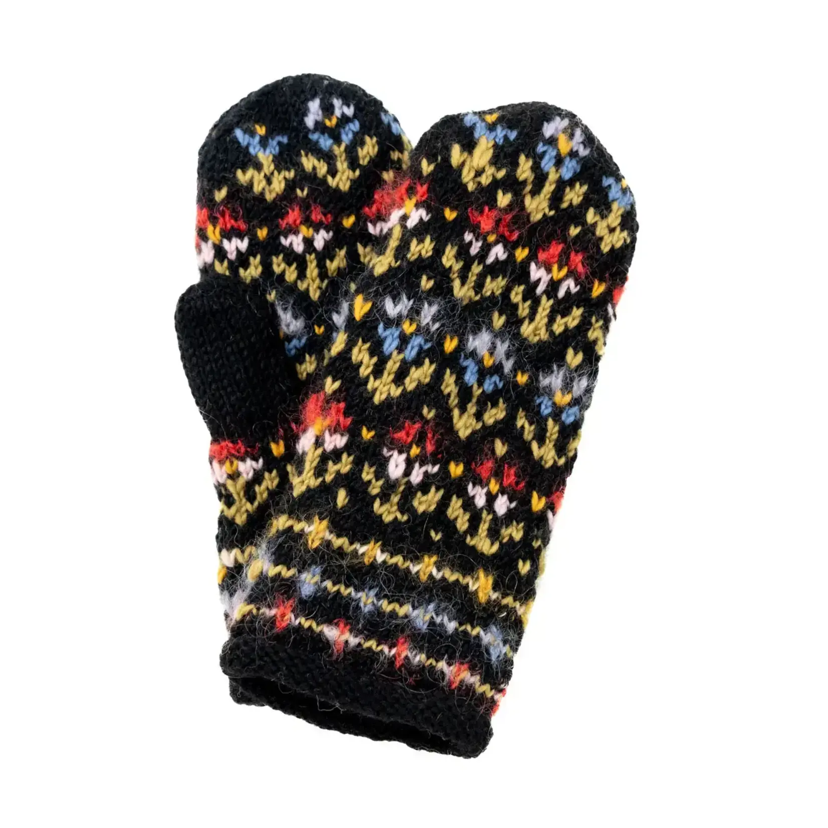 French Knot Leelu Mitten - Black