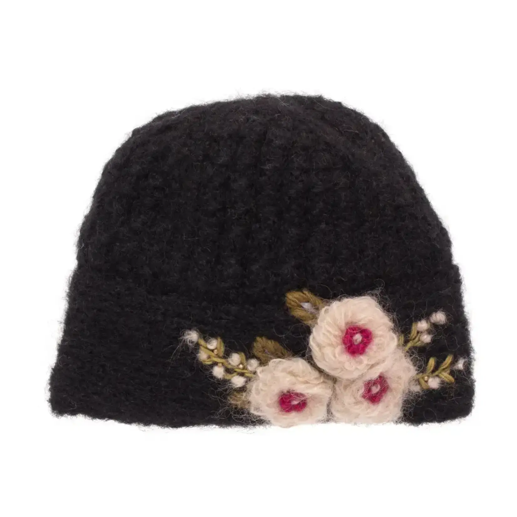 French Knot Black Mae Cloche