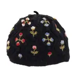 French Knot Black Tilly Hat