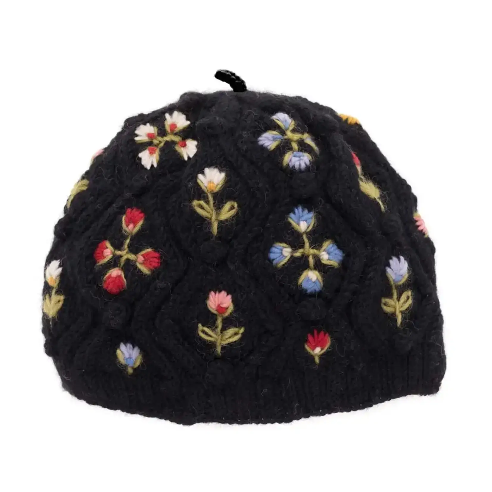 French Knot Black Tilly Hat