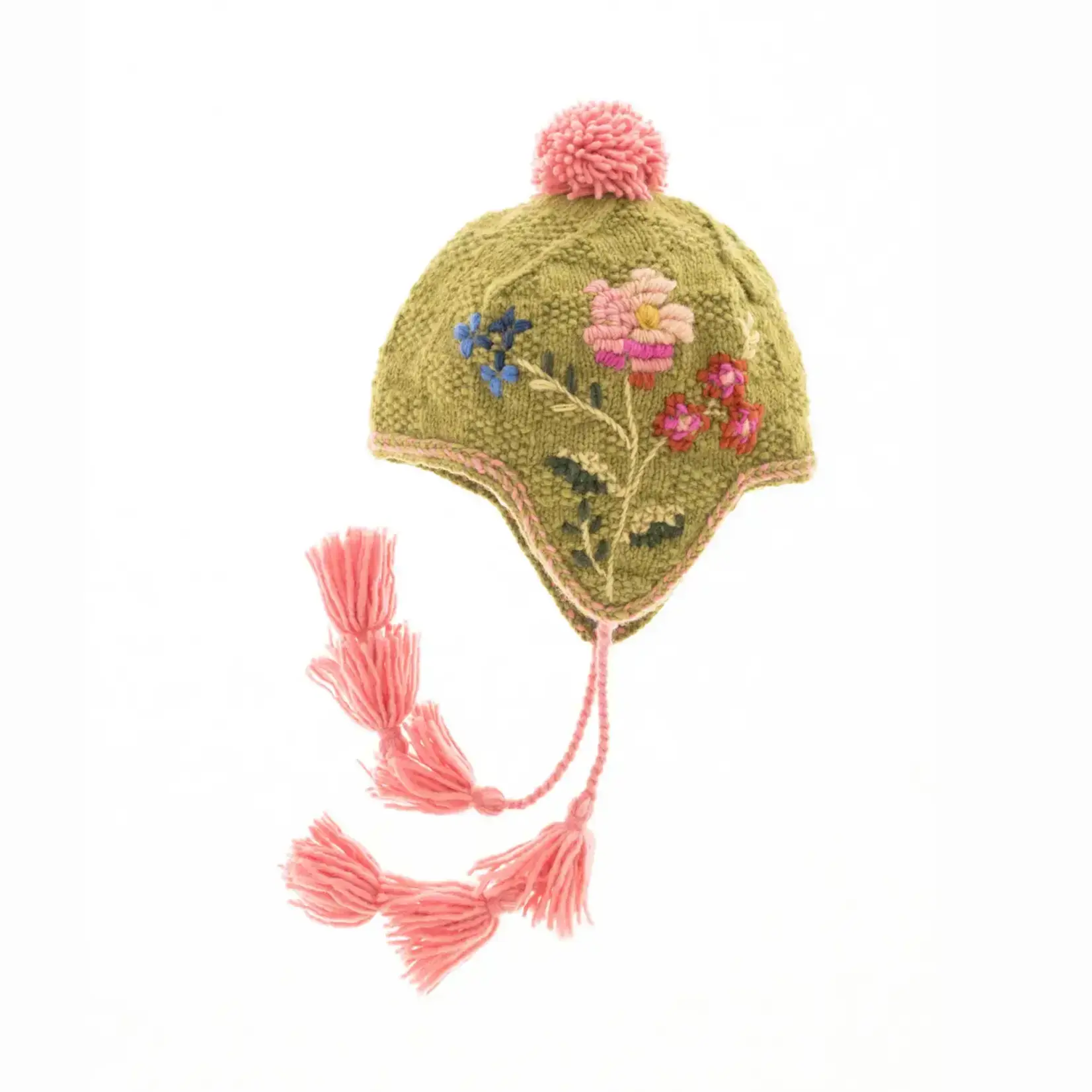 French Knot Green Ruthie Earflap